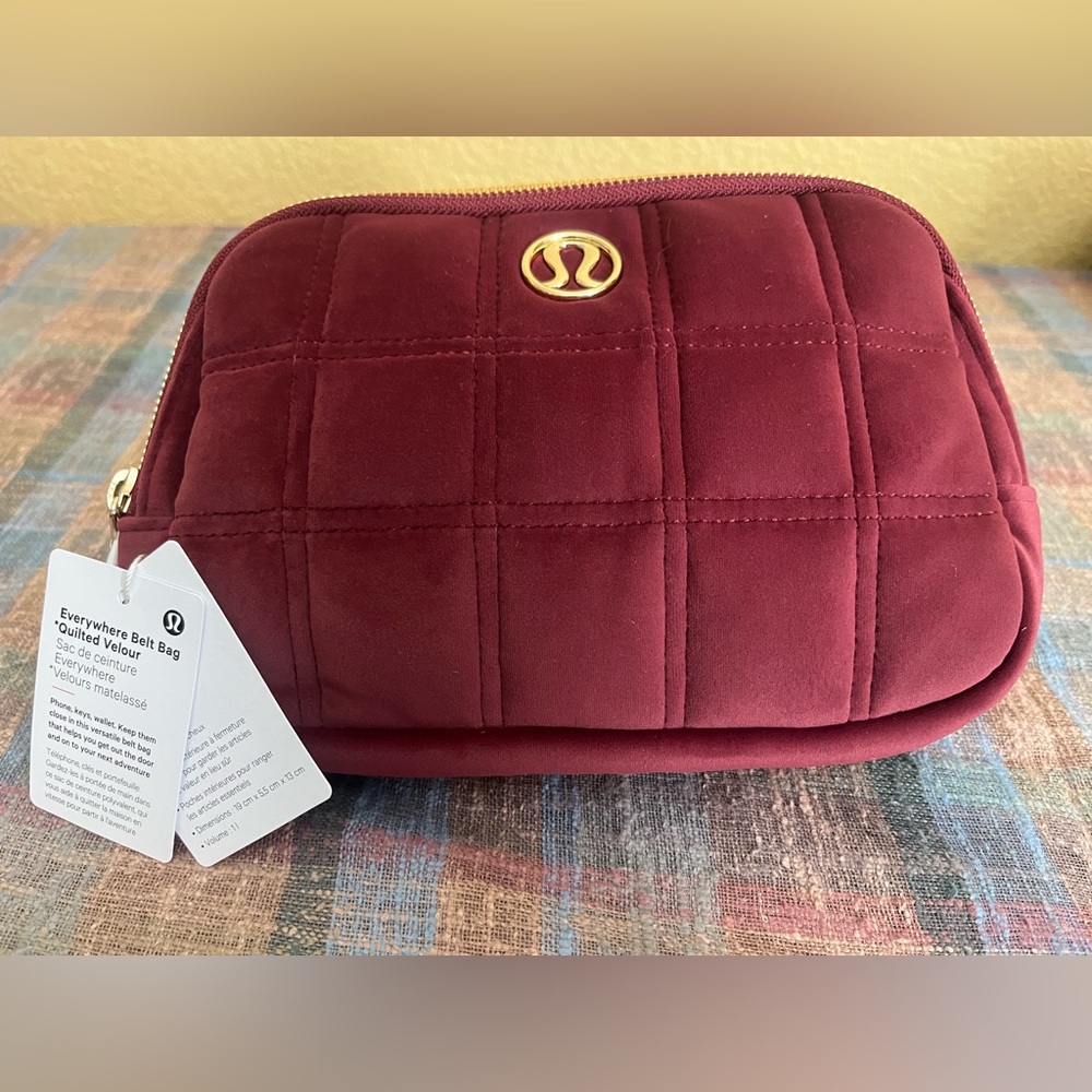 lululemon athletica Burgundy Velvet Bag